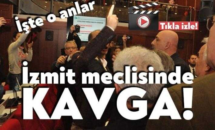 İzmit Belediyesi'nde çıkan kavga kameralara böyle yansıdı...
