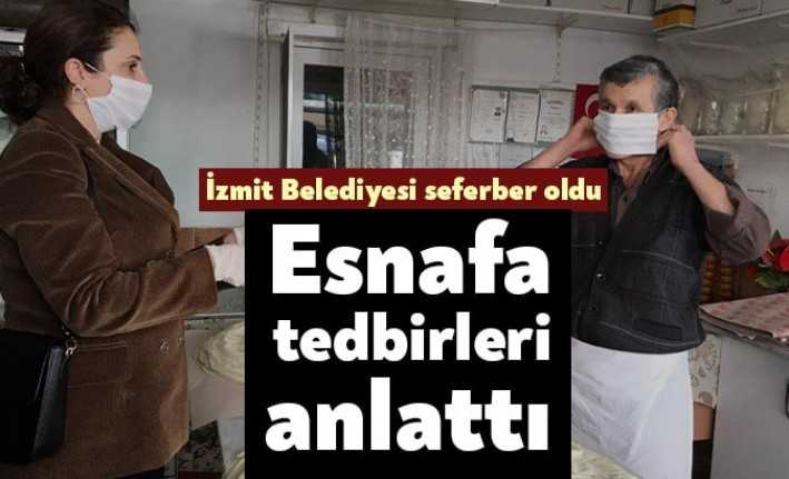 Corona virüsüne karşı adeta seferberlik ilan eden İzmit Belediyesi esnafı