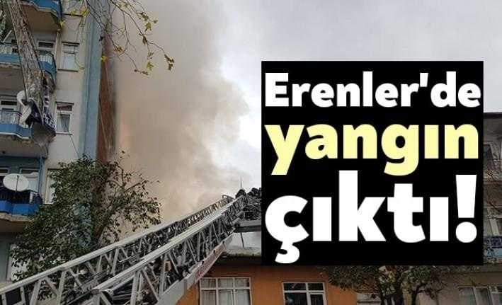 İzmit Erenler Mahallesi'nde bir evin çatısında çıkan yangın mahalleyi ayağa