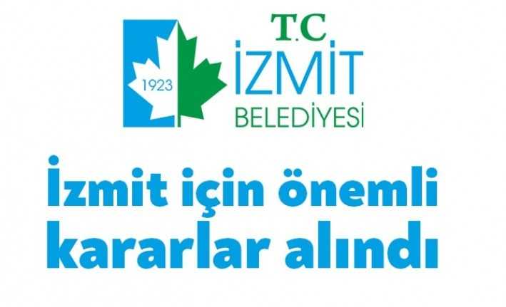 İzmit Belediyesi haftalık encümen toplantısında 18 madde karara bağlandı. Dört