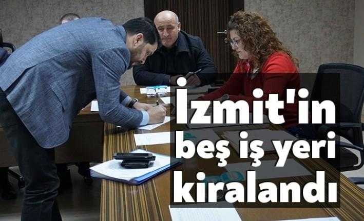 İzmit Belediyesi Encümeni haftalık toplantısında bugün 5 iş yeri kiralandı
