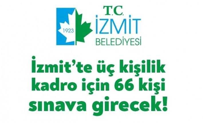 İzmit Belediyesinin sınavla alacağını duyurduğu üç sosyal hizmet uzmanı başvuruları