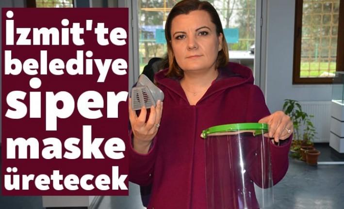 İzmit Belediyesi, virüse karşı korunma kapsamında ekipman ve malzeme üretimi
