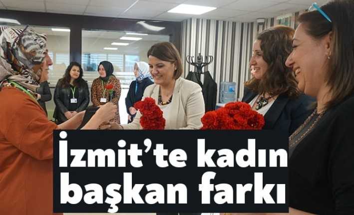 İzmit Belediye Başkanı Av. Fatma Kaplan Hürriyet, kadın personellerin 8