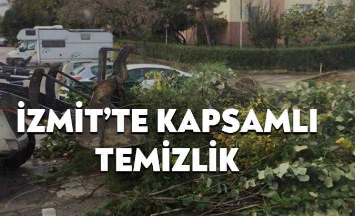 İzmit Belediyesi Temizlik İşleri Müdürlüğü ekipleri kentin dört bir yanında