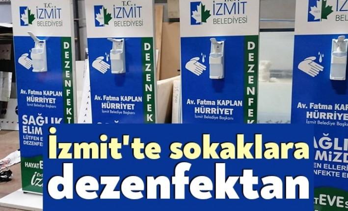 İzmit Belediyesi yeni tip koronavirüs tedbirleri kapsamında kentin farklı noktalarına