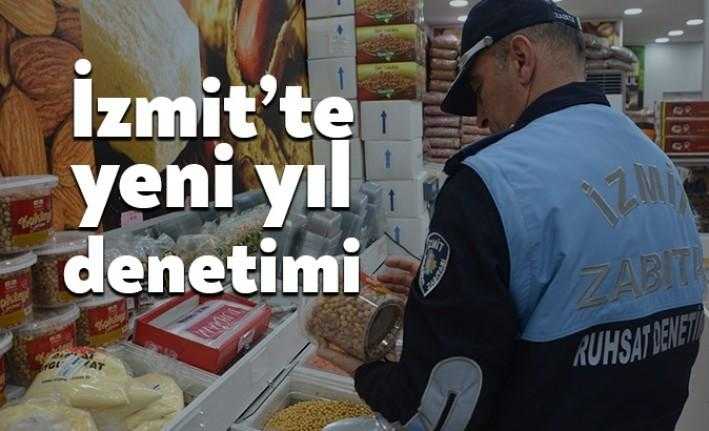 İzmit Belediyesi Zabıtası, yeni yıl öncesi kuruyemişçilerde gıda denetimleri yaptı