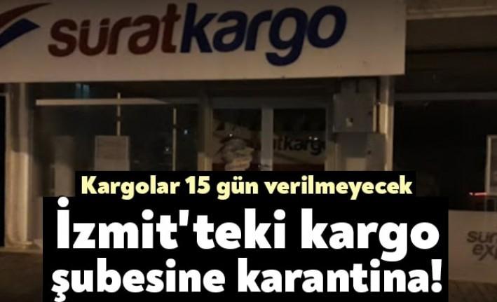 İzmit Bekirpaşa'da bulunan Sürat Kargo şubesindeki bir çalışanda Koronavirüs çıkması