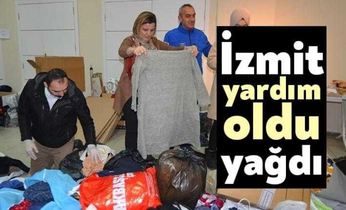 İzmit Belediyesi'nin Elazığ'daki deprem sonrasında başlattığı yardım kampanyasına dev destek