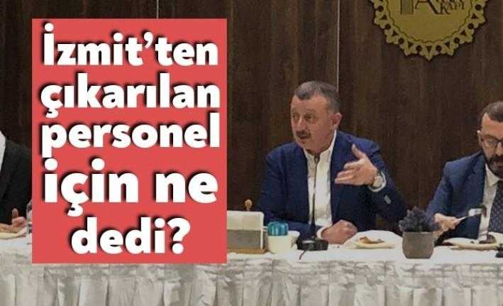 İzmit Belediyesi’nde sözleşmeleri yenilenmeyen sözleşmeli memurlarla ilgili konuşan başkan Tahir