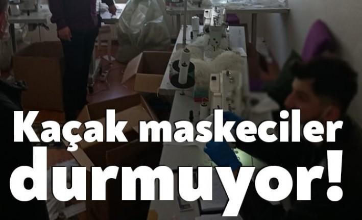 Kocaeli Emniyet Müdürlüğü ekipleri tarafından izinsiz maske üretimi yapıldığı belirlenen