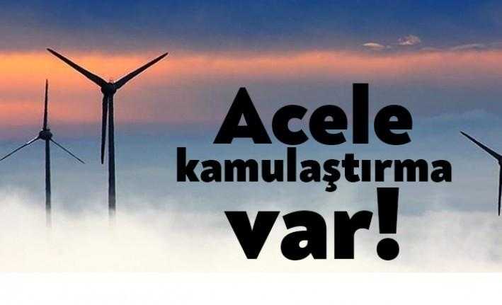Karamürsel’de yapılacak rüzgar santrali için bazı arsaların acele kamulaştırılması istendi