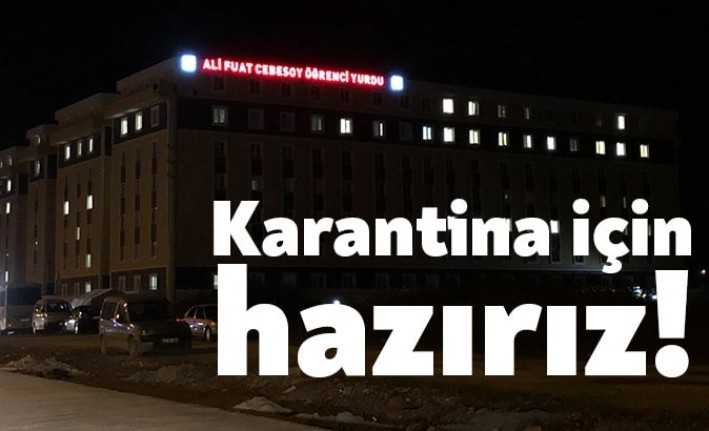 THY'nin ek seferleri ile yurda dönen vatandaşlar için karantinaya hazırlanan