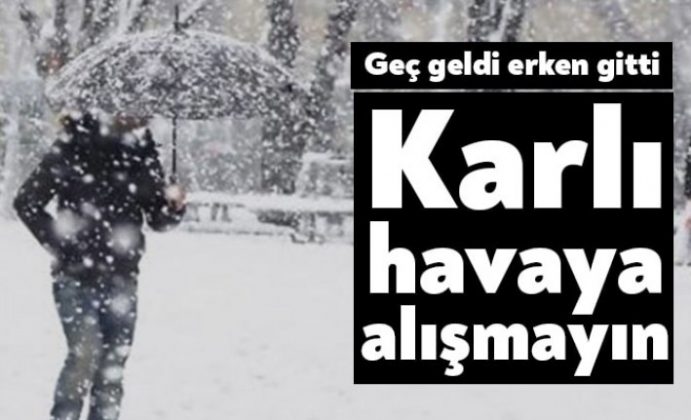 Karlı havaya alışmayın