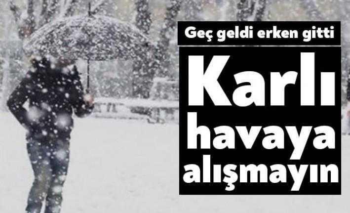 Meteoroloji Genel Müdürlüğü'nün 5 günlük hava tahmininde Kocaeli'de kar yağışı