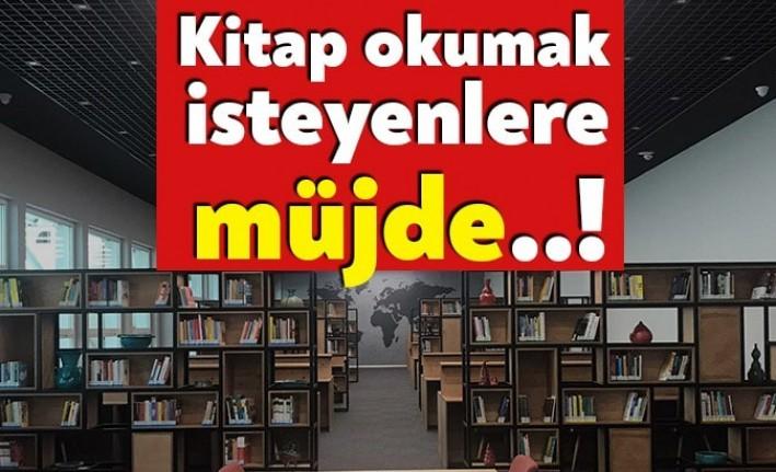 Corona virüsü salgını nedeniyle fiziki açılışı ertelenen İzmit Belediyesi Kütüphanesi,