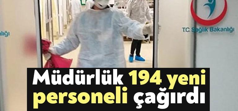 Kocaeli İl Sağlık Müdürlüğü, 194 personel almıştı. Bu 194 personelden