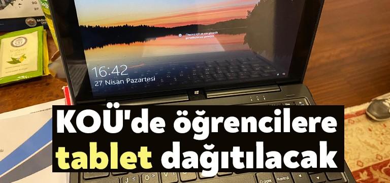 Kocaeli Üniversitesi’nde öğrencilere telefon desteğinin ardından şimdi de tablet desteği