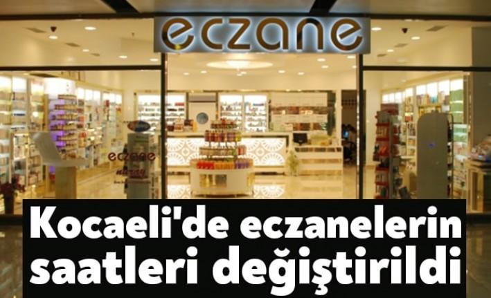 Kocaeli Valiliği, serbest eczanelerin çalışma saatlerini pazar günleri hariç
