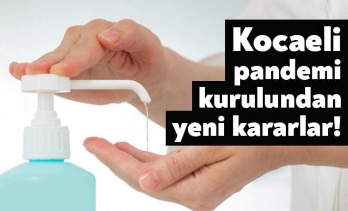 Kocaeli İl Pandemi Kurulu yeni kararlar aldı. Alınan kararlar Kocaeli