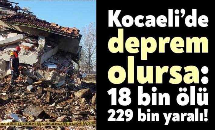 AFAD tarafından yayınlanan Kocaeli İl Afet Müdahale Planı’na göre olası
