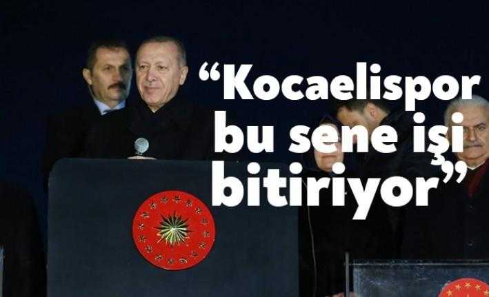 Cumhurbaşkanı Recep Tayyip Erdoğan, Herekede'ki mitinginde Kocaelispor vurgusu yaptı. Erdoğan,