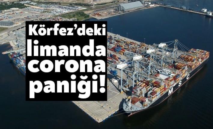 Körfez ilçesinde yer alan Dubai Port limanında bir işçide corona