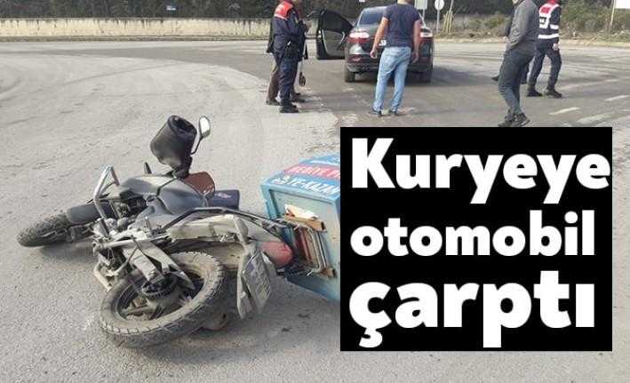 Dilovası GEBKİM OSB kavşağında otomobille motosikletin çarpışması sonucu meydana gelen