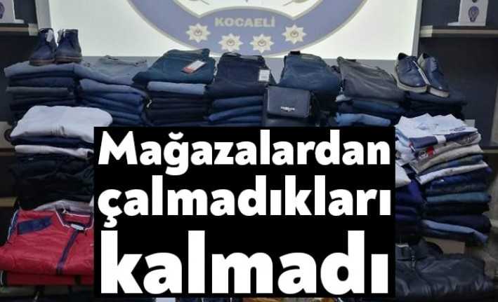 İzmit ve Başiskele ilçelerinde bulunan giyim mağazalarından 100 bin TL