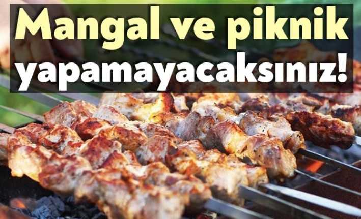 Tarım ve Orman Bakanlığı'nı bahçe, park ve mesire alanlarında mangal