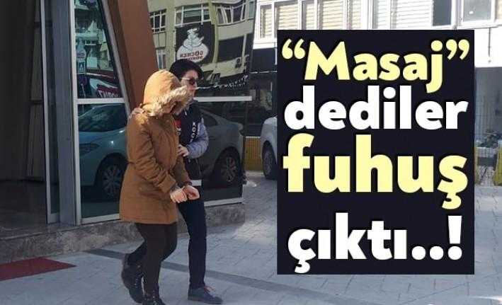 İzmit'te bulunan bit masaj salonuna düzenlenen fuhuş operasyonunda gözaltına alınan