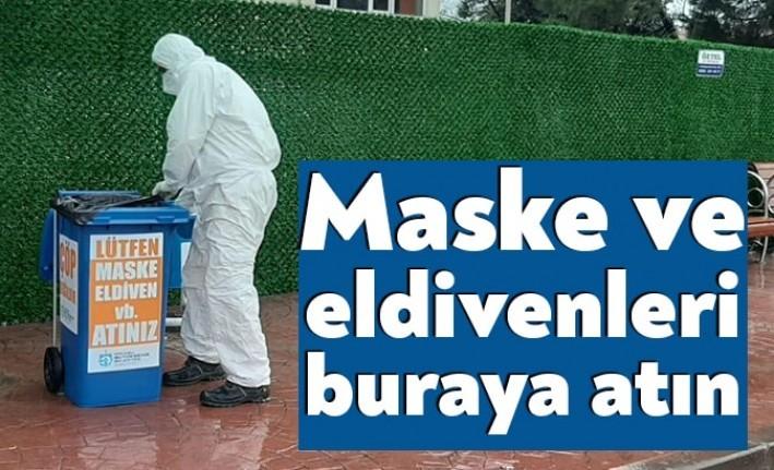Halkın yoğun olduğu bölgelere tıbbi atık çöp kutuları koyan Büyükşehir,