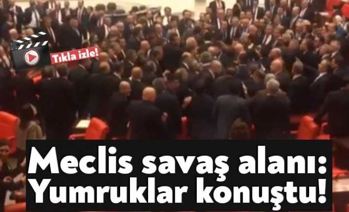 Türkiye Büyük Millet Meclisi'nde CHP'li ve AKP'li milletvekilleri yumruk yumruğa