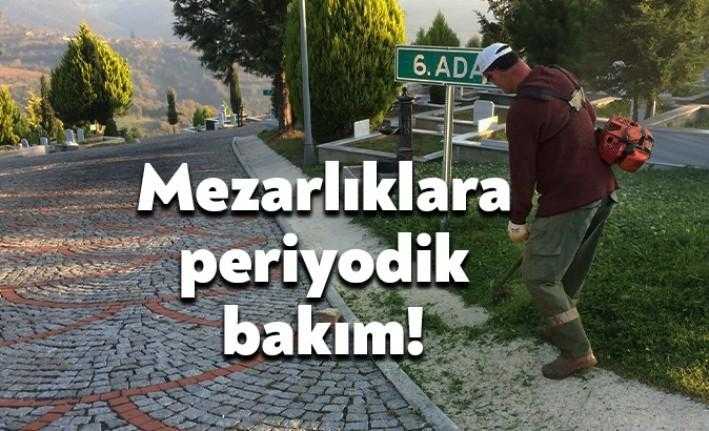 Büyükşehir Belediyesi, İzmit ilçesindeki mezarlıkları periyodik olarak bakımdan geçiriyor