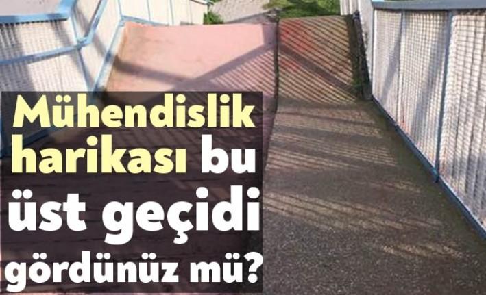 Körfez Kirazlıyalı Mahallesi’nde bulunan bir üst geçidin engelli bireyler için