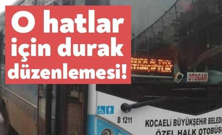 Kocaeli Büyükşehir Belediyesi vatandaşlardan gelen talep doğrultusunda Körfez toplu taşıma
