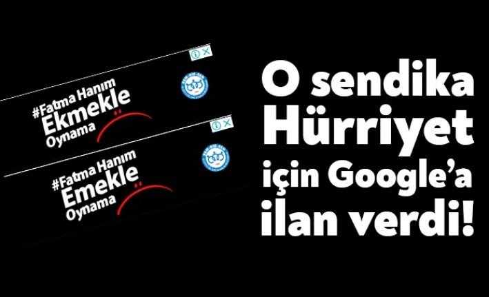 Bem-Bir-Sen, İzmit Belediye Başkanı Fatma Kaplan Hürriyet için google ilanlarına