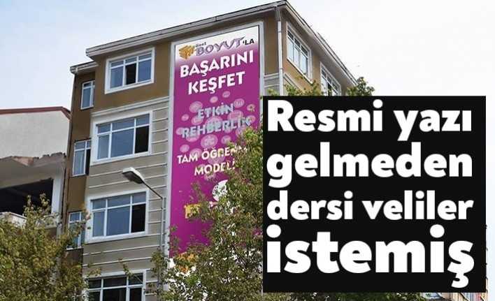 Özel Boyut Eğitim Kurumları, öğrencilerinin velilerine mesaj atarak öğrencileri eğitime