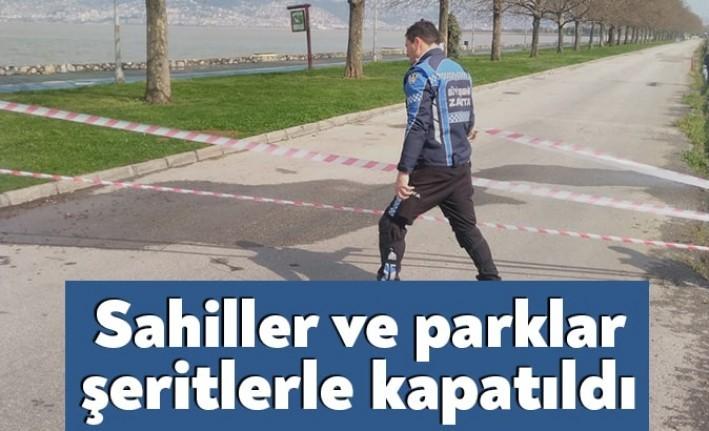 Kocaeli Valiliği’nin aldığı kararlar nedeniyle sahil ve parklarda denetim yapan