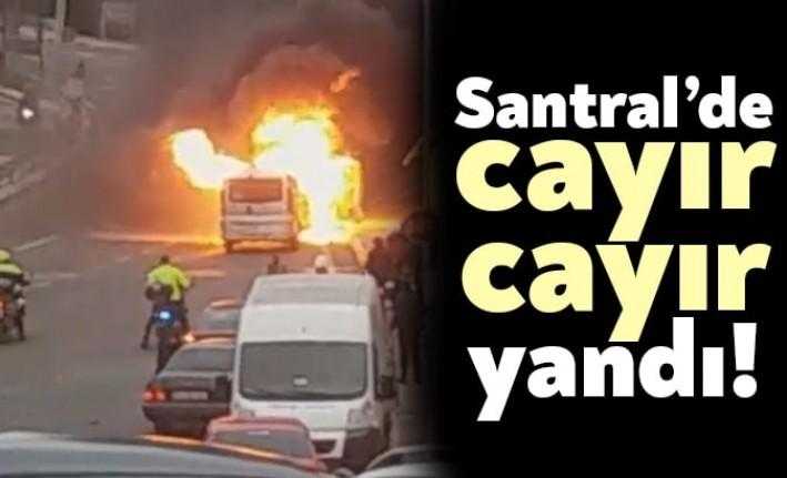 İzmit Santral Yokuşu bu defa korkutan bir yangınla gündeme geldi.