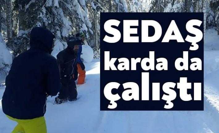 SEDAŞ ekipleri, 1 metreyi aşan karda AFAD, Jandarma ve İl