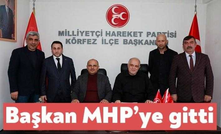 Körfez Belediye Başkanı Şener Söğüt, MHP Körfez İlçe Teşkilatı’nı ziyaret