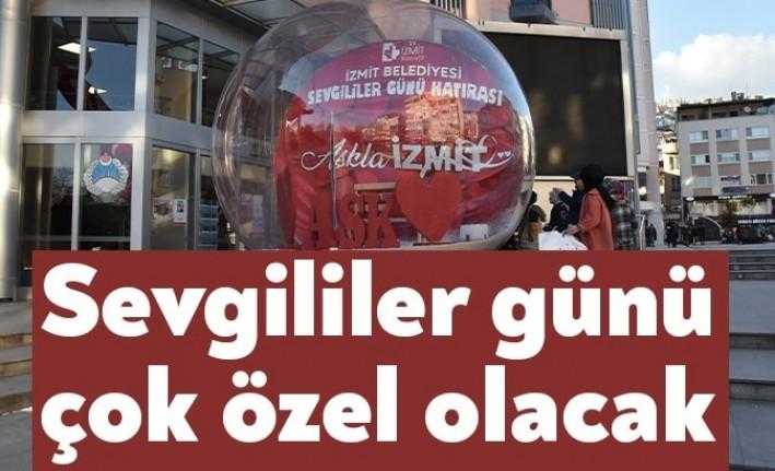 14 Şubat Sevgililer Günü için İzmit Belediyesi tarafından özel bir