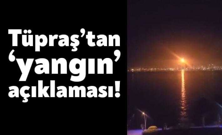 Körfez ilçesinde yer alan Tüpraş rafinerisinde dün akşam meydana gelen