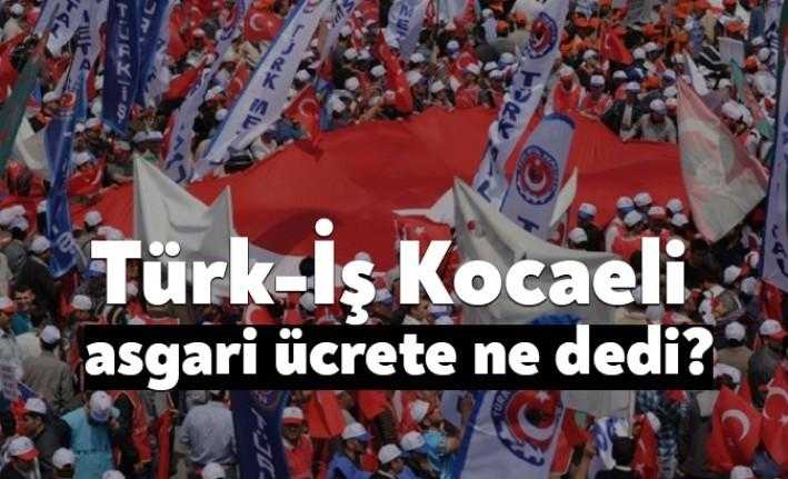 Türk-İş Kocaeli Temsilciliği, asgari ücretin açıklamasının ardından bir basın açıklaması