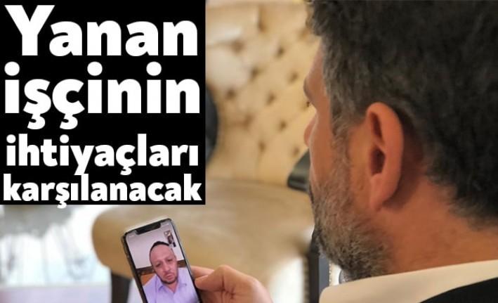 İzmit Yeşilova'da çalıştığı iş yerindeki doğalgaz sızıntısından kaynaklı yangında elleri