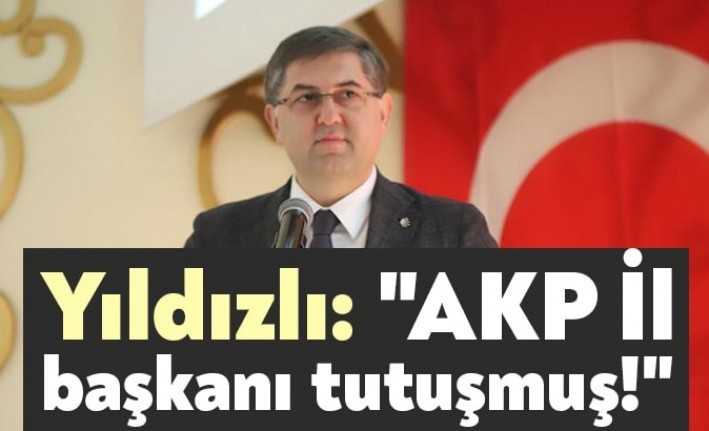 CHP İl Başkanı Harun Yıldızlı, AKP İl Başkanı Mehmet Ellibeş'i
