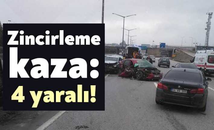 D-100 karayolu Gebze Sanayi mevkiinde meydana gelen zincirleme kazada 4