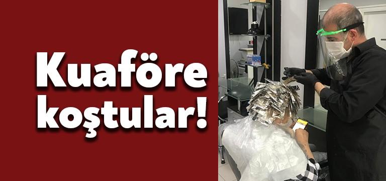 5 haftadır kapalı olan kuaförler bugün kapılarını açtı. Vatandaşlar kuaförlere