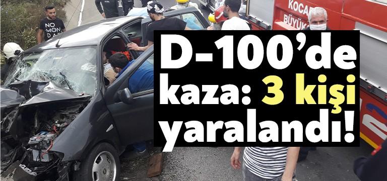 Kocaeli'nin İzmit ilçesinde direksiyon hakimiyetini kaybeden bir sürücü yol kenarındaki